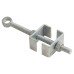 Heavy Duty Adjustable Field Gate Hinge Set On Plates - 600 x 85mm - Galvanised