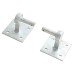 Heavy Duty Adjustable Field Gate Hinge Set On Plates - 600 x 85mm - Galvanised