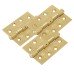 Eclipse Ball Bearing Grade 13 Butt Fire Door Hinge - 102 x 76 x 3mm - Satin Brass - Pack of 3