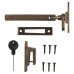 Hampstead Aspen Lines Locking Mortice & Hook Plate Window Fastener - Reversible - Antique Brass