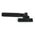From The Anvil Brompton Knurled Locking Mortice & Hook Plate Window Fastener - Right - Matt Black