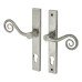Olde Forge Monkey Tail Multipoint Door Handle - Euro - LH - 92mm c/c - Pewter