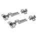 FVG Slide-On Cabinet Hinge - 95° - Half Overlay - Zinc Plated - Pair