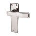 Jedo Polished Chrome Latch Door Handle - Deco Range - 153 x 50mm