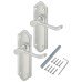 Exel Satin Chrome Scroll Latch Door Handle - Ashmead Range - 168 x 46mm
