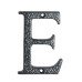 76mm Screw Fix Door Letter - E - Antique Black Iron