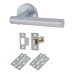 Exel Bella Latch Door Handle on Rose Kit - Satin Chrome Exel Bella Latch Door Handle on Rose Kit - Satin Chrome