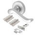 Heritage Brass by M Marcus Bedford Latch Door Handle on Rose Kit - Satin Chrome