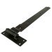 GateMate Heavy Duty Cranked Hook & Band Gate Hinge on Plate - 750 x 56mm - Black Galvanised - Pair GateMate Heavy Duty Cranked Hook & Band Gate Hinge on Plate - 750 x 56mm - Black Galvanised - Pair