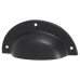 Olde Forge Vintage Cabinet Cup Handle - 89mm Centres - Black Iron