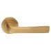 Hampstead Satin Brass Door Handles on Round Rose - Ivy Range 