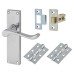 Exel Victorian Scroll Latch Door Handle Kit - Polished Chrome
