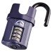 Squire Combination All Weather Closed Shackle Padlock - 40mm Body - 13 x 17mm Shackle - Blue