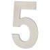 Exel 100mm Concealed Screw Fix Door Numeral - 5 - Satin Stainless Steel
