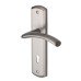 Heritage Brass by M Marcus Satin Nickel Keyhole Lock Door Handle - Centaur Range - 189 x 48mm