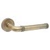 Jedo Antique Brass Fire Rated Knurled Door Handles on Round Rose - Midtown Range 