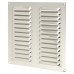 Exel Hooded Louvre Vent - 242 x 242mm - 11919mm² Free Air Flow - Polished Stainless Steel
