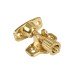 Exel Budget Brighton Screw Pattern Sash Window Fastener - 45 x 22mm - Brass Plated