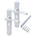 Hampstead Satin Chrome Keyhole Lock Door Handle - Long Plate - Altea Range - 240 x 41mm Hampstead Satin Chrome Keyhole Lock Door Handle - Long Plate - Altea Range - 240 x 41mm