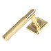 From The Anvil Polished Brass Knurled Door Handles on Square Rose - Brompton Range 