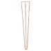 Rothley Hairpin Leg - 3 Pin - 710mm Height - Polished Copper