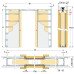 ECLISSE Double Pocket Door Kit - 100mm Finished Wall Thickness - 626 x 2040mm Door Size