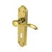 Carlisle Brass Polished Brass Scroll Keyhole Lock Door Handle - Madrid Range - 180 x 45mm