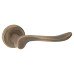 Serozzetta by Carlisle Brass Antique Brass Scroll Door Handles on Round Rose - Verdun Range 