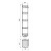 Emuca Titane Column 5 Tier Ladder Pull Out Organiser - Cabinet Width 400mm - Anthracite Grey