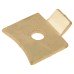 Exel Standard Flat Bookcase Clip - Electro Brass Plated - Pack of 10