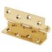 Cranked Ball Bearing Storm Proof Casement Window/Door Hinge - 100 x 3mm - Polished Brass - Pair