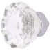Exel Faceted Glass Cabinet Knob - 35mm Diameter - Polished Chrome