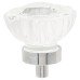 Exel Faceted Glass Cabinet Knob - 35mm Diameter - Polished Chrome