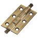 Solid Drawn Finial Butt Cabinet Hinge - 50 x 28 x 1.45mm - Antique Brass - Pair