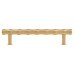 Alexander & Wilks Crispin Bamboo 15mm T-Bar Cabinet Pull Handle - 128mm Centres - PVD Satin Brass