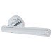 Serozzetta by Carlisle Brass Lagos Knurled Latch Door Handle on Rose Ultimate Kit - Polished Chrome