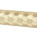 Exel Satin Brass Honeycomb Door Handles on Round Rose - Cara Range 