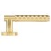 Exel Satin Brass Honeycomb Door Handles on Round Rose - Cara Range 