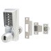 dormakaba Unican 1000-2 1021 Heavy Duty Push Button Code Lock & Latch - Holdback Option - Sat Chrome