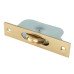 Exel Square Ball Bearing Sash Window Pulley - 44mm Curved Metal Wheel - Polished Brass