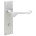 Exel Satin Chrome Victorian Scroll Bathroom Door Handle - 155 x 42mm