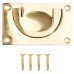 Exel Flush Chest Drawer Cabinet Pull Handle - 75 x 45mm - Polished Brass