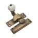 Hampstead Lancaster Pattern Quadrant Arm Sash Window Fastener - 75 x 27mm - Antique Brass