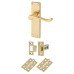 Exel Victorian Scroll Latch Door Handle Kit - Polished Brass