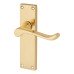 Exel Victorian Scroll Latch Door Handle Kit - Polished Brass