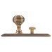 Hampstead Miller Reeded Mortice Door Knob on Backplate - Bathroom - 205 x 52mm - Antique Brass