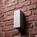 Exel Square Outdoor Up & Down Wall Light - IP44 - Silver