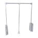 Emuca Pull Down Wardrobe Rail Lift - 450-600mm - Max Weight 12kg - Chrome