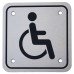 Exel Disabled Square Toilet Door Sign - 95 x 95mm - Satin Stainless Steel