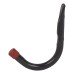 Rothley Tubular Garage and Shed Storage Hook & Red Vinyl Cap - 115mm Depth - Black & Red - Pack of 2